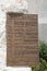 Signboard at the Monument to the Redeemer at Monte Guglielmo, Lombardy, Italy