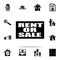 signboard sale and letting icon. Real estate icons universal set for web and mobile