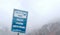Signboard at Valley View Point of Ruelak, Lachung on a hazy winter day. It is a famous tourist place in North Sikkim, Sikkim,