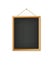 Signboards in a wooden frame hanging . Restaurant menu board. School vector chalkboard, writing surface for text or