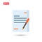 Signed paper deal contract icon agreement pen on desk isolated