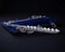 Signet Selmer Special Sterling Silver Flute with Blue Crushed Velvet Hard Case full frontal view