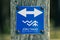 Signpost of Baltic Coastal Hiking Route in Olando Kepure