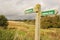 Signpost at Cateran Trail between Blairgowrie and Bridge of Cally