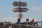 A signpost on the Golan Heights