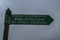 Signpost for hikers in Glen Coe, Scotland, Great Britain