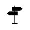 Signpost icon, direction icon isolated