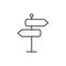 Signpost icon, direction line icon isolated