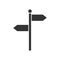 Signpost icon flat