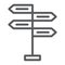 Signpost line icon, decision making