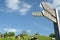 Signpost near Grassington in Wharfedale, Yorkshire Dales