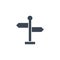 Signpost related vector glyph icon.