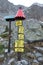 Signpost in RohÃ¡Äe mountains, Western Tatras