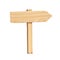 Signpost, signboard, guidepost, wooden road sign 3d rendering
