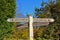 Signpost for south downs way