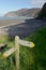 Signpost on the South West Coast Path, Lynmouth, Exmoor, North Devon