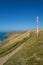 Signpost on south west coast path between Perranporth and Holywell Bay