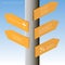 Signpost with text arrows vector illustration.