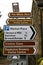 Signpost to Black Sheep and Theakston Breweries, Masham, North Yorkshire, England, UK
