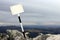 Signpost at the Top of the Mountain With Copyspace