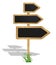 Signpost vector shield note arrow arrow sign information