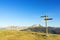 Signpost with view of Anboto mountain range