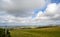 Signpost and views over the Weald seen from the South Downs Way