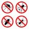 Signs prohibition insects