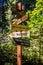 A signs and symbols pole in Redwood National and State Parks, California