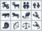 Signs of the zodiac vector icons