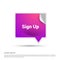 Signup typographic with creative design vector