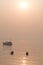 Sihouette of boat sailing in Mumbai beach at killeshwar temple at madh beach