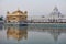 Sikh Golden temple at sunrise