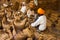 Sikh Men Packing Sacks Grain Charity Gurudwara