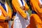 Sikh soldiers with orange and white traditional dress