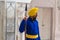 A Sikh with a spear - harsh Indian warrior guarding the Golden temple.