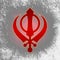 Sikh Symbol Black Grunge