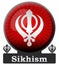 Sikh Symbol Red Burst Circle