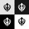 Sikhism religion Khanda symbol icon isolated on black, white and transparent background. Khanda Sikh symbol. Vector