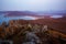 Sikhote-Alin Biosphere Reserve in the Primorsky Territory. Panoramic view of the sandy beach of the Goluchnaya bay and the lake