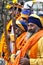 Sikhs at a celebration in New Delhi, India