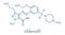 Sildenafil erectile dysfunction drug molecule. Skeletal formula.