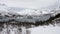 Sildpollen bay from Austnesfjorden viewpoint in the Lofoten in winter in Norway