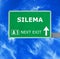 SILEMA road sign against clear blue sky