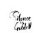 Silence is golden. Hand drawn dry brush lettering. Ink proverb banner. Modern calligraphy phrase. Vector illustration.