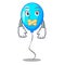 Silent blue balloon bunch design on cartoon