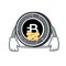 Silent Bytecoin coin mascot cartoon