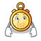 Silent chronometer character cartoon style