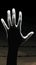 Silent cry Human hand silhouette signifies an unspoken plea for help
