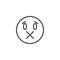 Silent Emoji face line icon